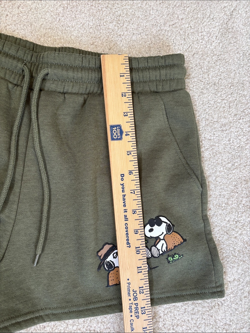 Peanuts Snoopy Camping Outdoors Fleece Lined Lounge Shorts Pockets Women’s Large - Picture 10 of 11